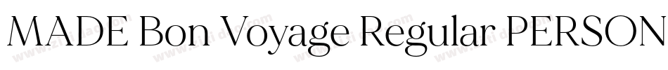 MADE Bon Voyage Regular PERSONAL USE字体转换